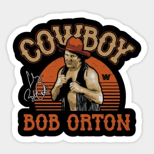 Cowboy Bob Orton Retro Sticker